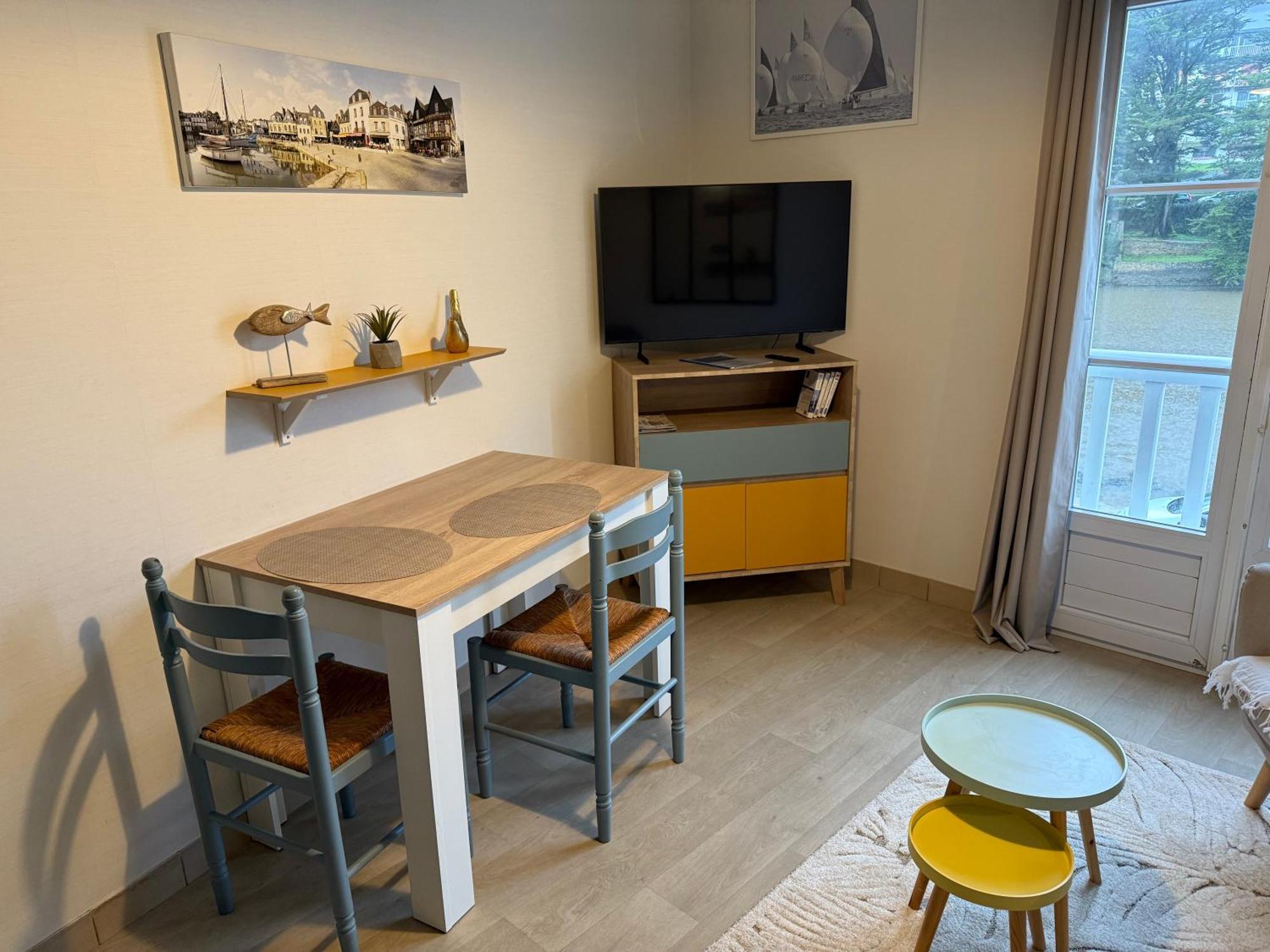 Appartement T2 Vue Sur La Riviere Avec Garage Privatif - Port De Saint-Goustan โอเร ภายนอก รูปภาพ
