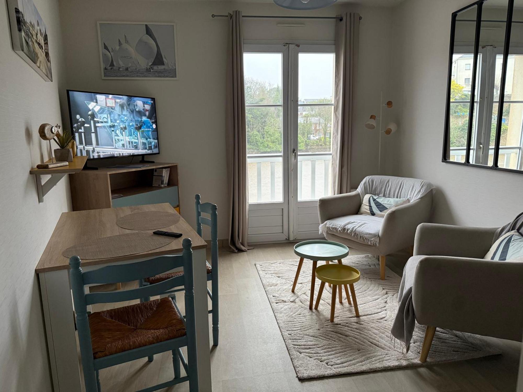 Appartement T2 Vue Sur La Riviere Avec Garage Privatif - Port De Saint-Goustan โอเร ภายนอก รูปภาพ